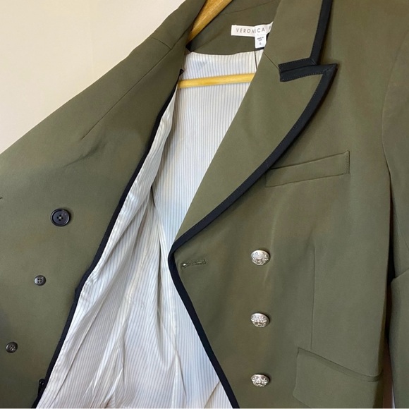 Perfect Veronica Beard cutaway Dickey blazer/jacket, size 6 in Army Green - Picture 4 of 9